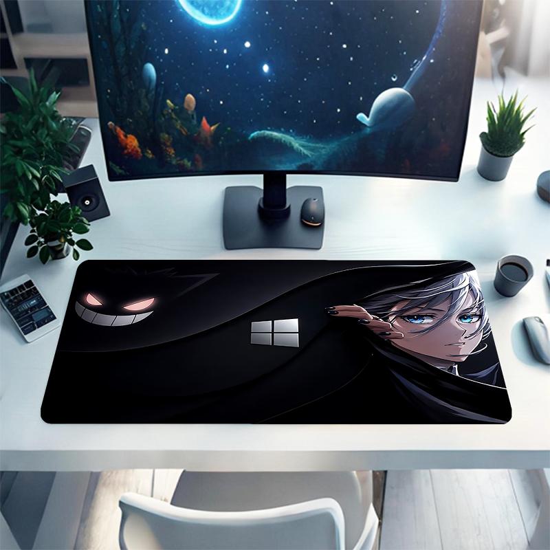1Pc Dark Fantasy Windows Gaming Mouse Pad Keyboard Desk Mat Non-slip Rubber Lock Edge Waterproof Computer Mousepad for Office Home Decor Y1186