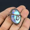 Mystic Topaz Gemstone Copper Wire Wrapped Handmade Jewelry Ring For Gift