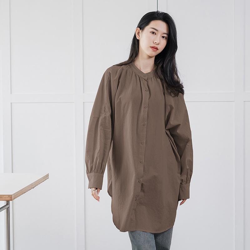 Autumn Women's Shirt Dress Pure Cotton Loose Casual Long Shirt Women's Clothing