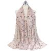 NEW Fashion Women Chiffon Flower Print Muslim Head Scarf Ladies High Quality Shawl and Wrap Female Headband Hijab Stoles