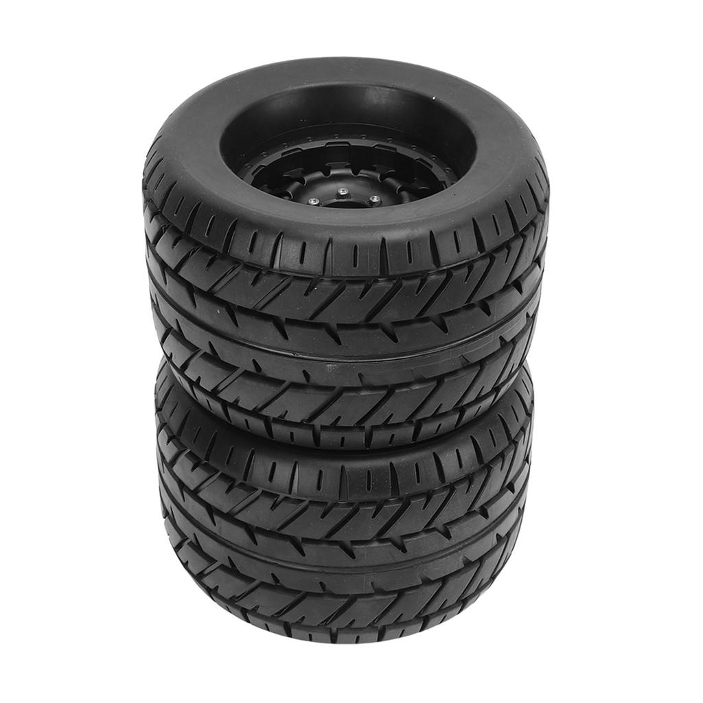 2pcs RC Truck Tyres Rubber Hex Wheels with Couplers for Arrma for Traxxas for HPI for Tekno MT410