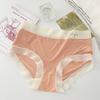 Girl Style Ice Silk Underwear for Women In Summer Thin Cool Breathable Mid Waist Briefs Women's Triangle Panties