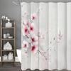 Peach Blossom Flower Shower Curtain, Bathroom Decorative Shower Curtain, Waterproof Shower Curtain with Hooks
