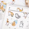 45 шт. Мультяшные кошки Коллекция Бумажные Маленький дневник Мини Японские Милые Коробка Наклейки Набор Скрапбукинг Kawaii Хлопья Журнал Канцелярские товары
