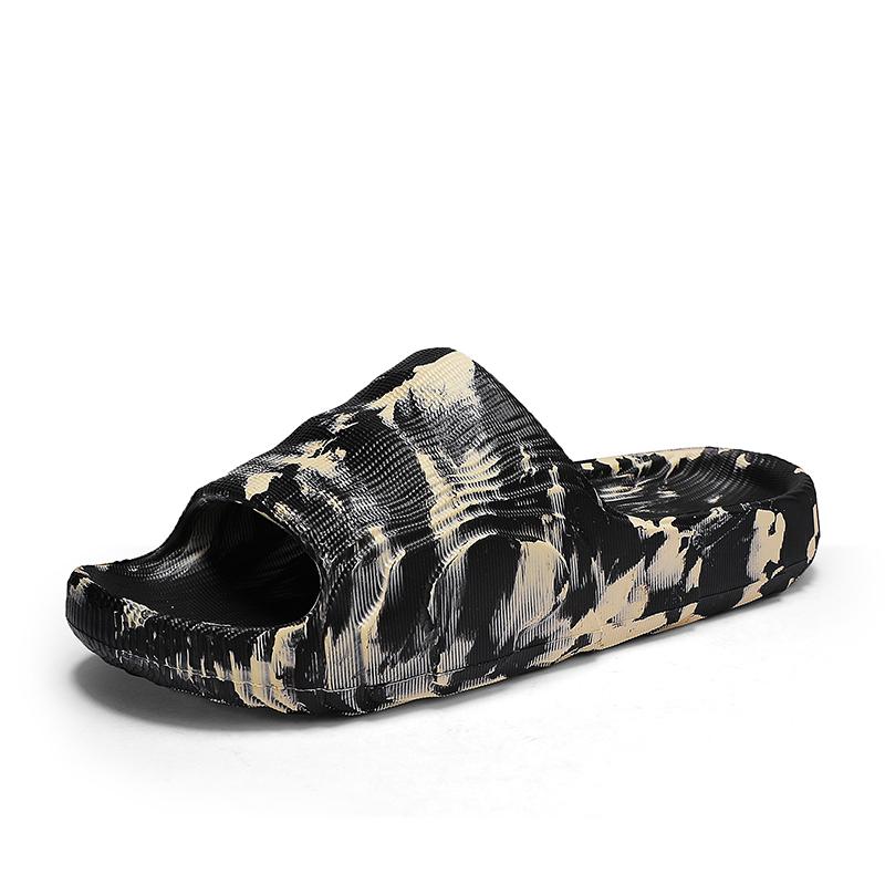 Мужские тапочки, летние домашние тапочки для ванной, нескользящие тапочки с мягкой подошвой, модные трендовые тапочки из ЭВА