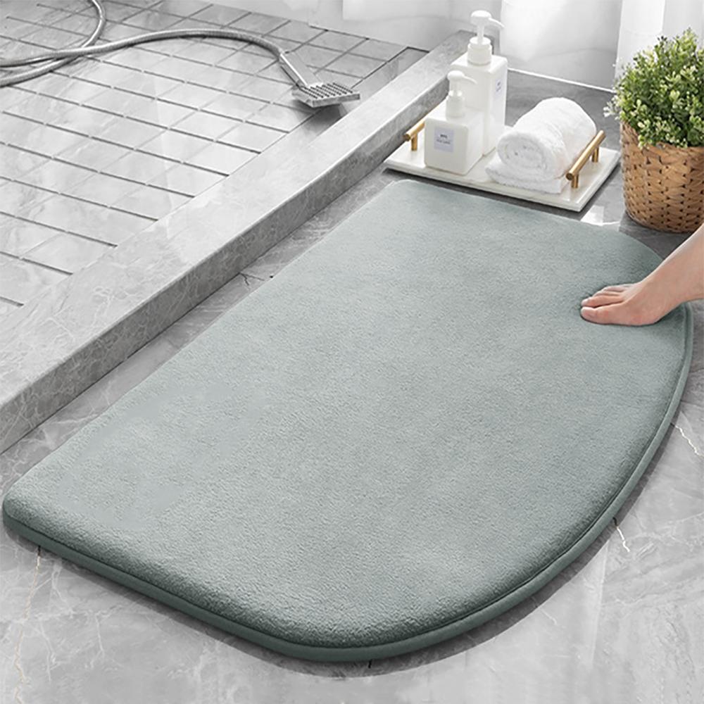 1шт губчатый большой круглый угловой коврик для ванной, декоративный коврик для двери спальни гостиной
