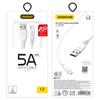 Dudao USB To USB-C Cable, 5A Fast Charging, 2m, White (L2T Model)