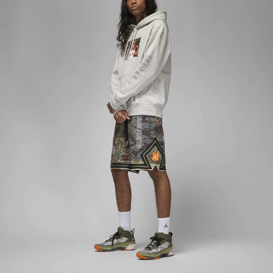 Air Jordan x UNDEFEATED Pullover Hoodie Grey Heather Men's DX6318-050