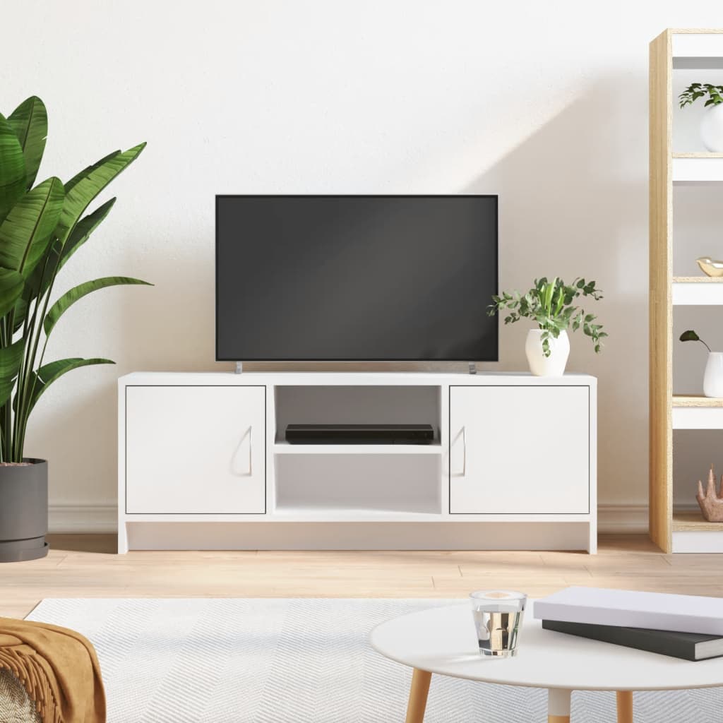Vidaxl Szafka Pod Tv, Biała, 102X30X37,5 Cm, Materiał Drewnopochodny