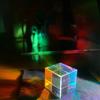 Оптический стеклянный куб-призма с дисперсией RGB, ловец солнца, искусственный кристально чистый мини-куб