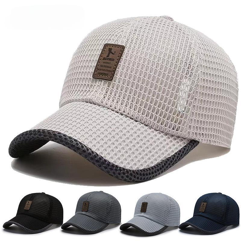 Fashionable Breathable Baseball Cap Korean Style Mesh Visor Cap Versatile Breathable Peaked Cap