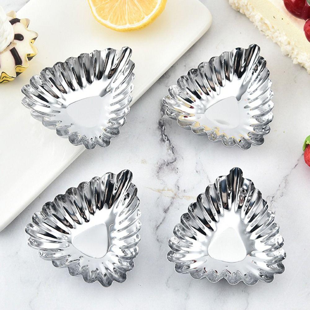 Многоразовая форма для печенья и пудинга Серебряная форма для десертов Формы для тарталеток Цветок Маффин