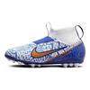 Nike Mercurial Superfly 9 Jr Zoom Assassin 15 Academy CR7 AG Бутсы для искусственного газона с амортизацией средней высоты Детские футбольные бутсы Синий Белый DQ5322-182