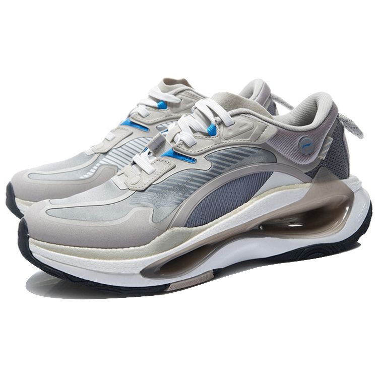 Кроссовки мужские Li Ning Super Infinity Fabric TPU Shock Absorbing Non-Slip Wear Resistance Lightweight Low Top Crossing Shoes Light-Grey AGLR073-4
