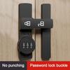 3 Digit Password Security Door Buckle Zinc Alloy Sliding Door Hasps Lock Door Window Latch
