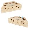 Wooden Cat Hunt Toy Catch Bite Indoor Funny Teasing With 3/5-holed Mouse Holes Pet Hit Hamster Cat Catching Mouse Pet Supplies Interactive Puzzle Toys