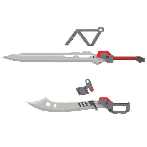 Kotobukiya M.S.G Modeling Support Goods Набор оружия 54 Настраиваемые клинки 02, Общая длина примерно 163 мм, Пластиковая модель без масштаба
