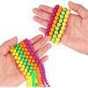 Amosfun Neon Bead Necklace Bracelet Jewelry Set Multicolor Mardi Gras Easter Party Supply Costume Accessory 80s 90s Party Favors 8 Pack