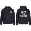 Худи Gallery Dept с граффити-буквами Свободный крой Повседневная толстовка для пары Подростки