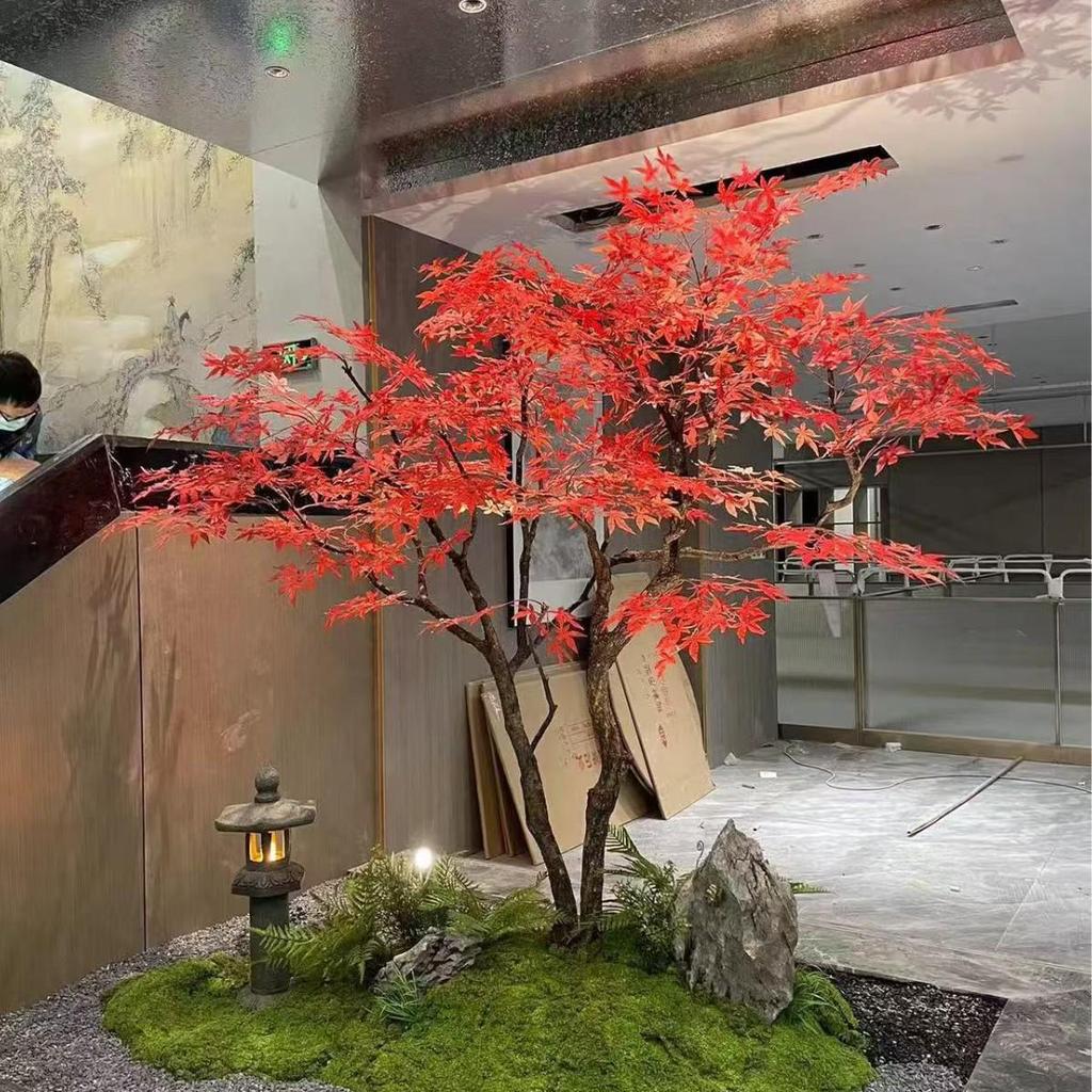 Artificial Red Maple Tree for Indoor and Outdoor Landscaping