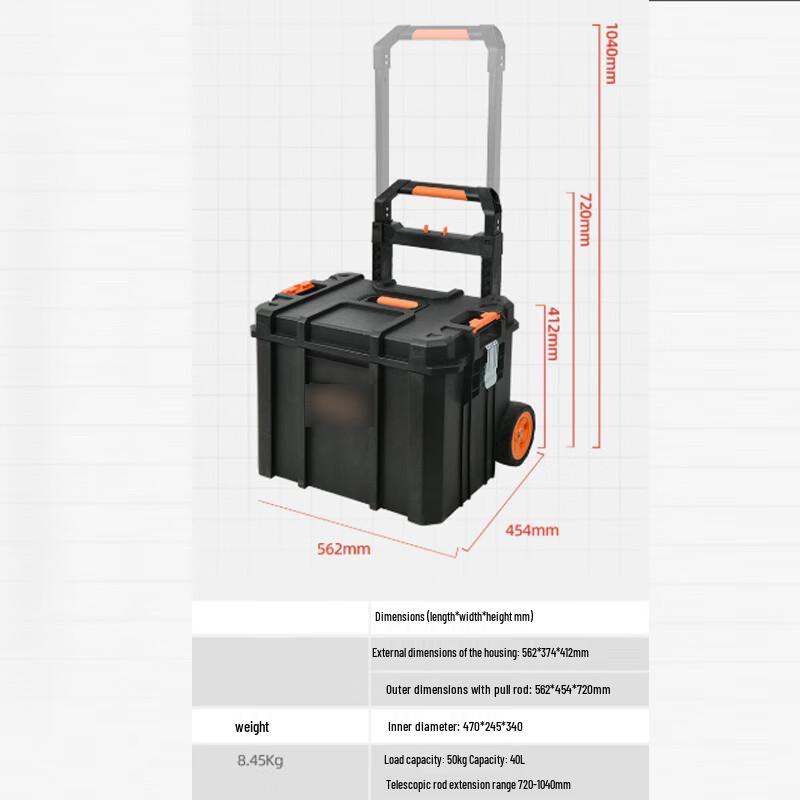 Прочный штабелируемый ящик для инструментов, набор из 3 предметов