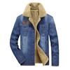 Winter Thick Fleece Lined Denim Jackets Fashion Mens Warm  Outerwear