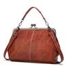 New Women's Handbag Hand-held Single Shoulder Diagonal Cross Bag Women's Handbag Clip Bag Retro Large Bag
