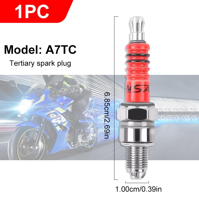 SEAMETAL Гоночная свеча зажигания 3 электрода A7TC D8TC Подходит для GY6 CG 50 70 110 125 150CC Мотоцикл Квадроцикл Скутер Питбайк