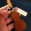 Leather Mini Violin Pendant Exquisite Bag Pendant Fashion Violin Keychain  Gift
