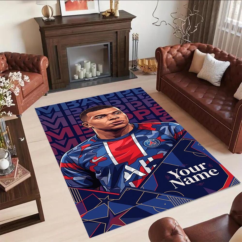 Mbappe Customized Name Area Rug Suitable For Kitchen Entryway Dormitory Bedrooms Antislip Carpet Decorate Offices Perfect Birthdaychristmas Gift Idea