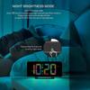 RGB Digital Alarm Clock with RGB Mood Light 2 Alarm Night Mode Unlimited Snooze Table Clock 12/24H Output USB Type-C Charging LED Clock