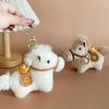 Lucky Ingot Horse Keychain Plush Pony Toy Chinese Zodiac Year of The Horse Mascot Cute Car Bag Decoration