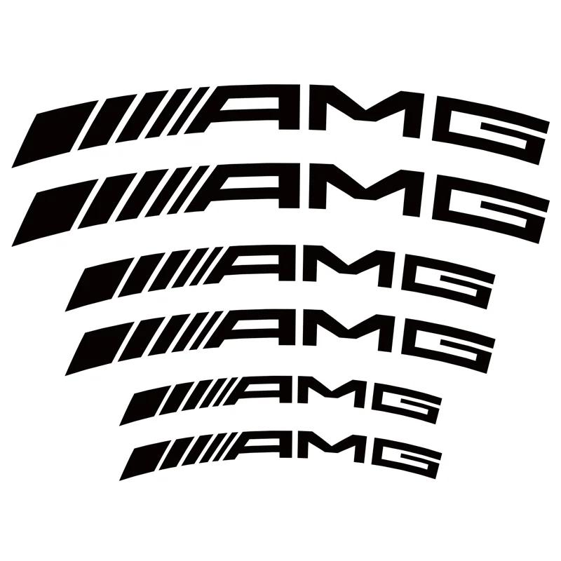 MITV3 For Mercedes Benz Amg W203 W204 W205 W211 W463 W210 W212 W213 W218 W176 W218 Decoration 6pcs/set Caliper Car Sticker Wheel Hub