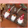 Santa Cartoon Claus Felt And Fork Covers For Christmas Decoration Room