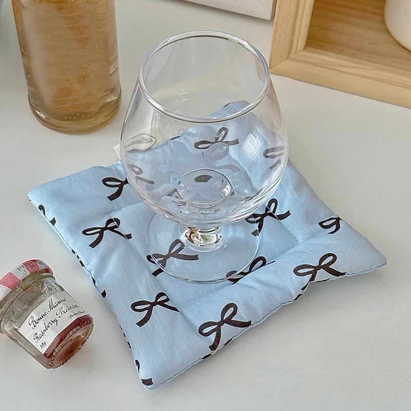 Корейский бант Хлопковая подставка Подставка для ключей Ювелирный коврик Двусторонняя Утолщенная ткань Милый Шнурок Портативные Аксессуары