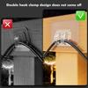 Outdoor String Light Hooks 50 Pack with Adhesive Tape - No Damage, No Tools, No Holes, Waterproof, UV Resistant
