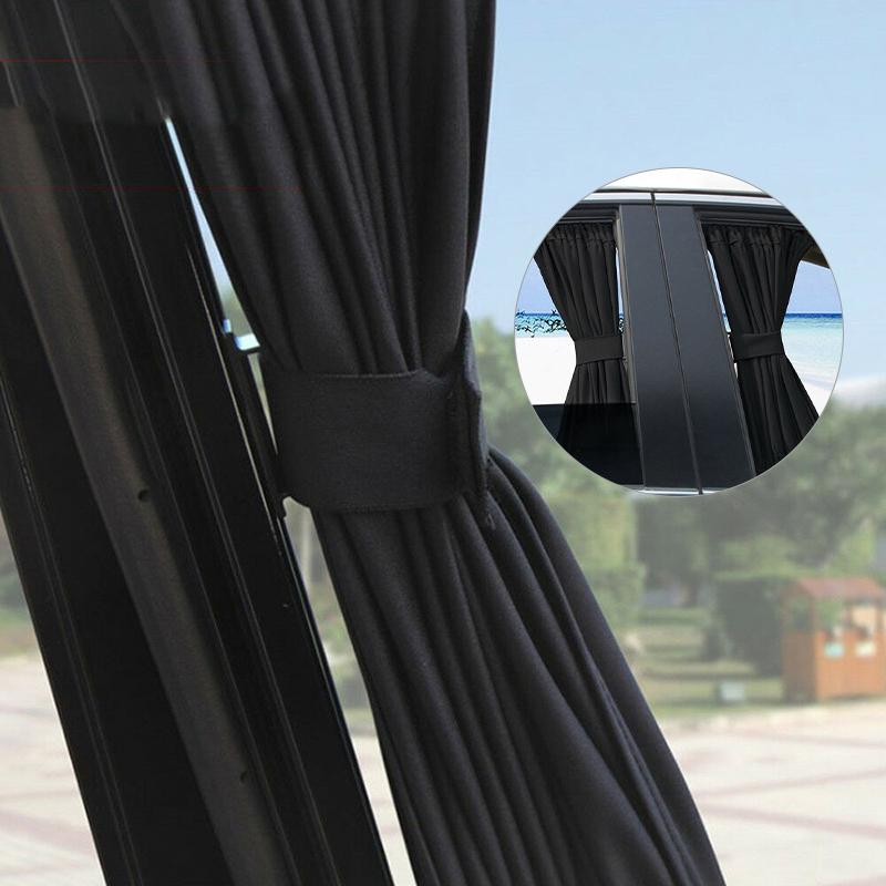 2pcs Car UV Protection Sun Shade Curtains Sides Window Visor Mesh Cover Shield