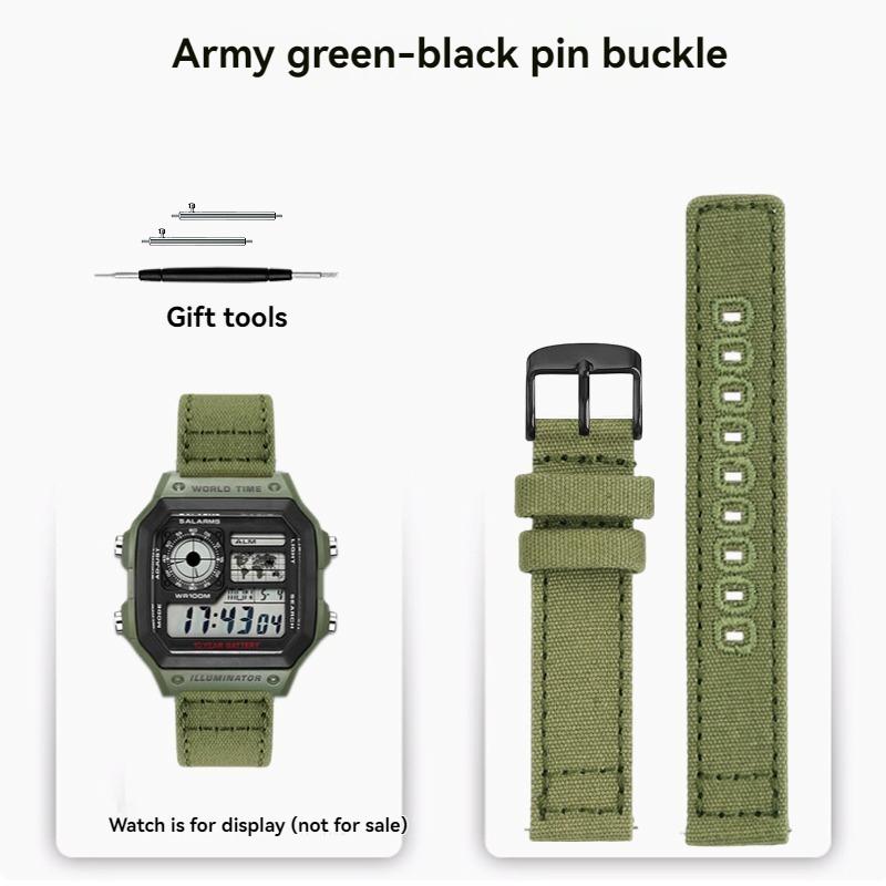 Канвас ремешок с быстрой заменой  Для Casio G-Shock AE-1200WH/1300/1000/A159 A158W A168 / F91w AE1200 нейлоновый Браслет Ремешок для часов 18мм