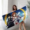 Япония Аниме Sword Art Online Пляжное полотенце Цветные банные полотенца для девочки Микрофибра Быстросохнущее Без песка Пляж Йога Спа Спортзал Бассейн