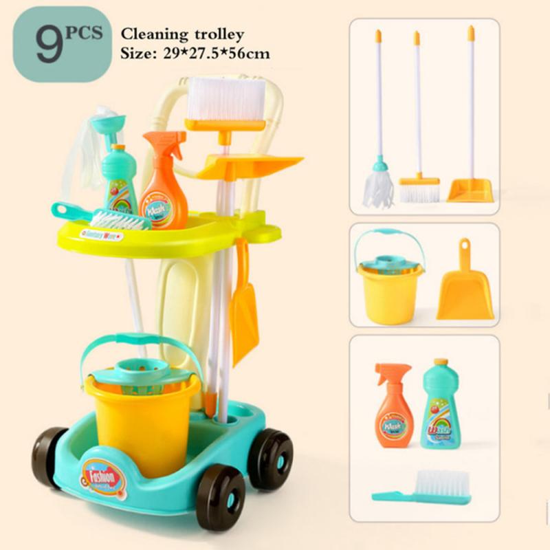 1 коробка, пластиковый детский набор игрушек для моделирования, ролевые игры, развитие хороших привычек, пылесос