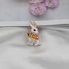 Elegant Rabbit Brooch Zinc Zinc Alloy Easter Enamel Pin New Animal Brooch  Wedding