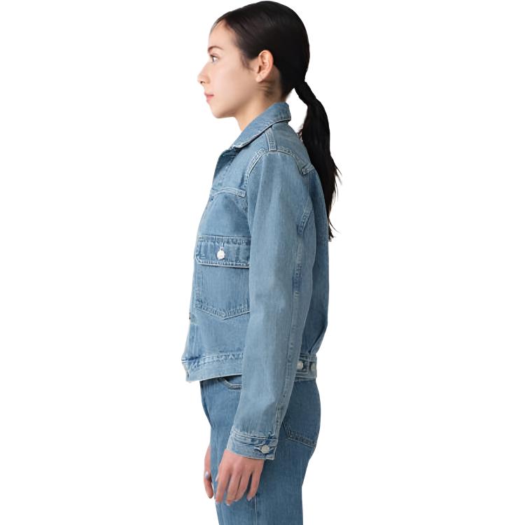 Серия Levis Bluetab™ Ss25 Серия Bluetab™ Дизайн с двойными накладными карманами Застежка на пуговицах Джинсовая куртка Женские куртки Светло-голубой A5884-0003