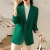 Suit Jacket Women Formal Blazer Coat Female Long Sleeve Single Button Straight Jacket Office Ladies Work Wear