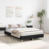 Bed Frame Black Oak Effect 193 x 143 x 25 cm Engineered Wood