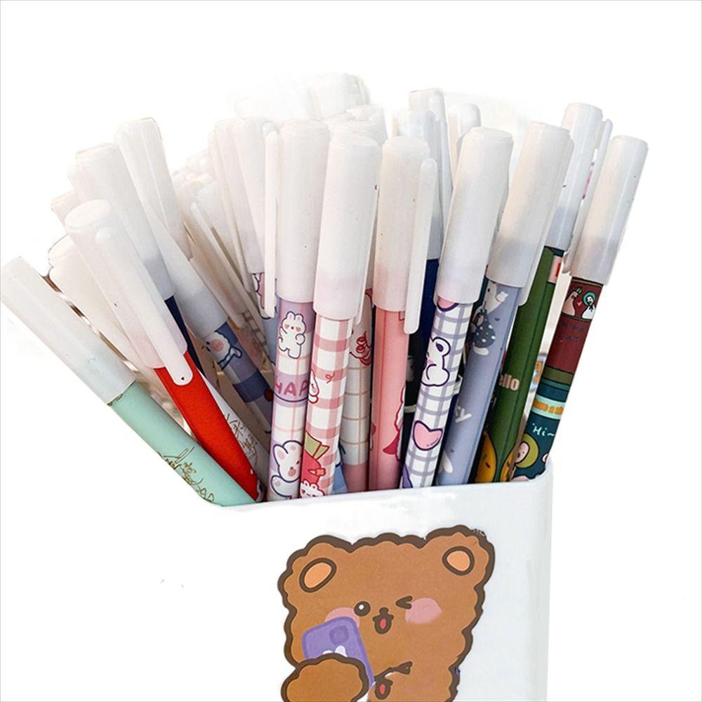 Washable Handle Press Pen Cartoons 0.5mm Erasable Pen Student Pen Neutral Erasable Pen Gel Pens