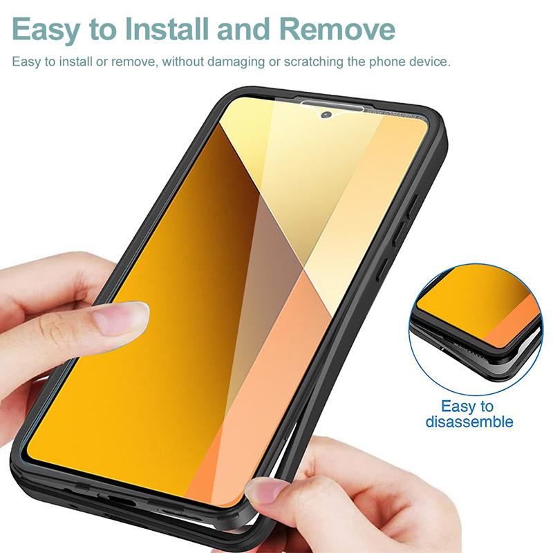 360 Full Body Protection Clear Case For Redmi Note 11 Pro 11S Note 12 Pro Note 12S Double Sided Front Screen Shockproof Cover