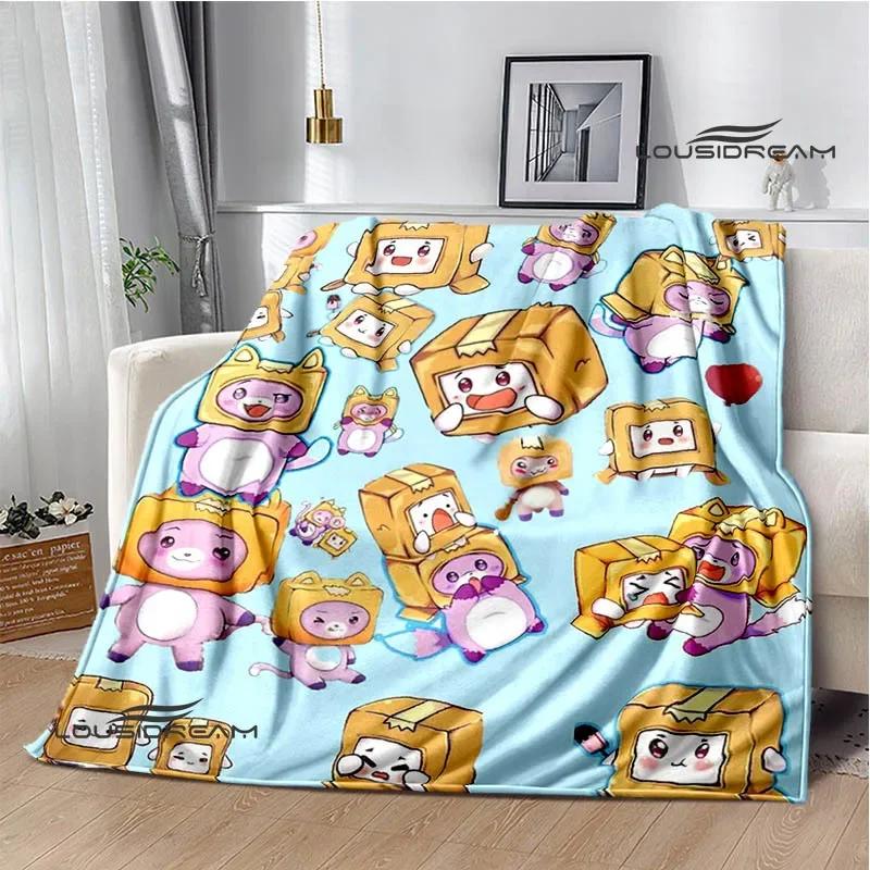 Милые Lankybox Foxy Boxy мультяшные Печатные одеяла Плед для пикника Фланелевое Теплое одеяло Дорожные одеяла Подстилки для кровати Подарок на день рождения