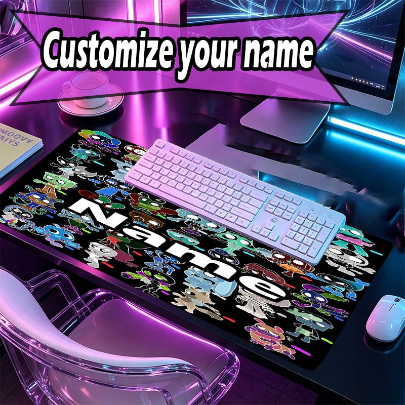 Custom Name Personalized Dandy's World Pattern Mousepad, Laptop PC Desk Mat, Decorative Desk Mat for Home Keyboard Pad Gift