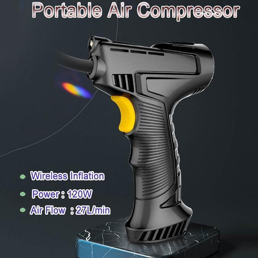 Многофункциональный автомобильный насос для шин и монитор давления в шинах, умные цифровые дисплеи, перезаряжаемый насос для шин, ручной автоматический воздушный насос 120 Вт