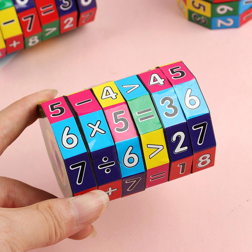 Children Math Toy Learning Puzzle Mathematical Operation Magic Cube Toy Brain Developmental Puzzle Game Primary Kid Gift